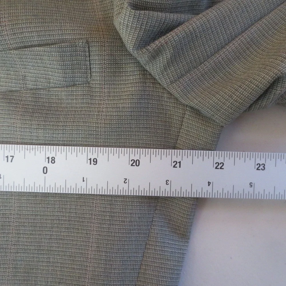 Vintage Palm Beach 2 Piece Suit Jacket Pants 35x32 Men Gray Lightweight Business